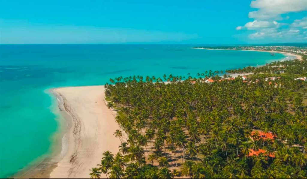 Praia de Carneiros em Pernambuco para passar o réveillon.