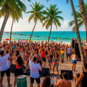 Praia dos Carneiros em Pernambuco com a famosa Capela de São Benedito e coqueiros para o Réveillon 2027.