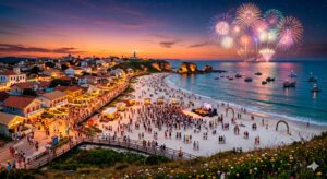 Pacotes baratos de réveillon 2027 para praias do sul. Ofertas de viagens de ano novo.
