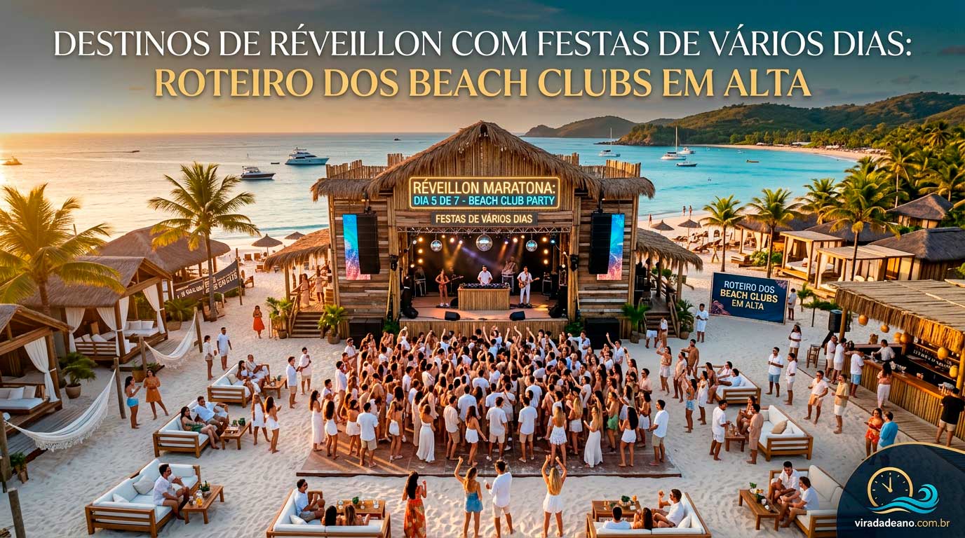 Destinos de Réveillon com Festas de Vários Dias: Roteiro dos Beach Clubs em Alta.